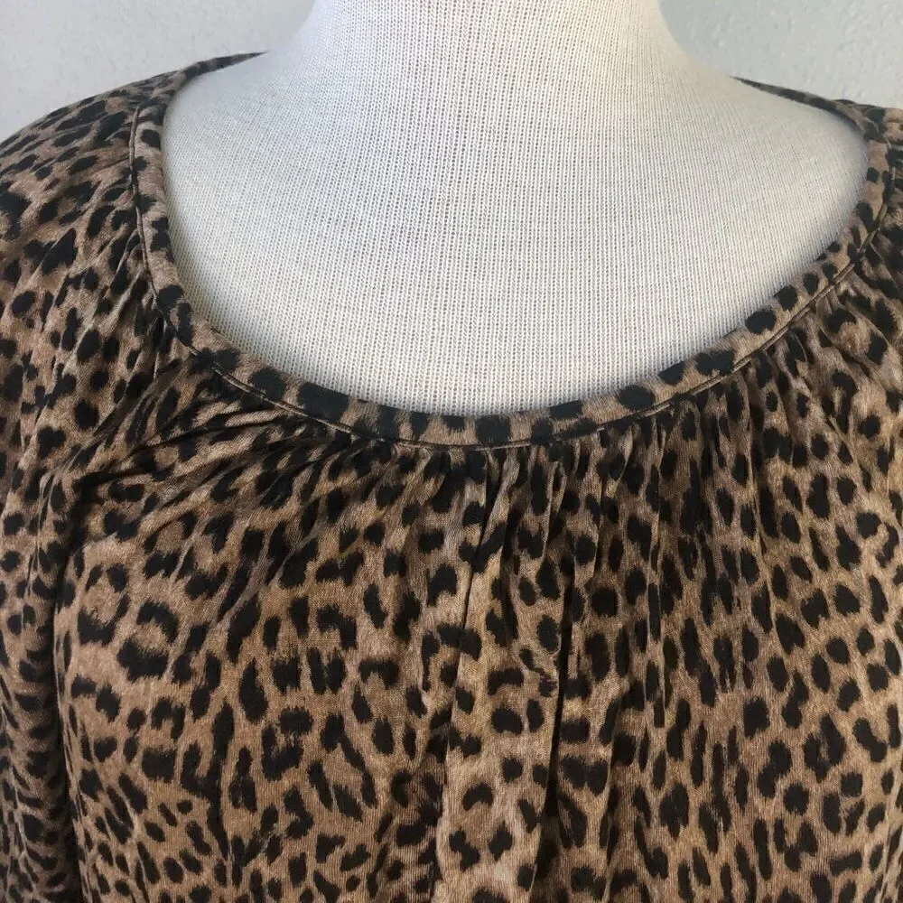 NWT Michael Kors Cheetah Top Size S